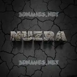 nuzra in Cracked Stone style - 3D name wallpaper