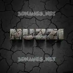 nuzzi in Cracked Stone style - 3D name wallpaper