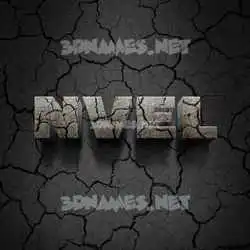 nvel in Cracked Stone style - 3D name wallpaper