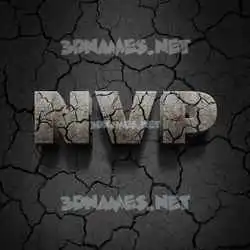 nvp in Cracked Stone style - 3D name wallpaper