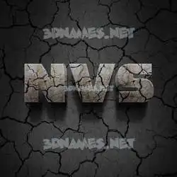 nvs in Cracked Stone style - 3D name wallpaper
