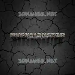 nvsxmonster in Cracked Stone style - 3D name wallpaper