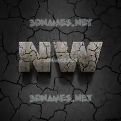 nw in Cracked Stone style - 3D name wallpaper
