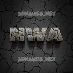 nwa in Cracked Stone style - 3D name wallpaper