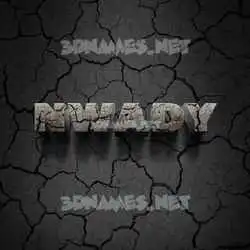 nwady in Cracked Stone style - 3D name wallpaper