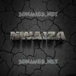 nwaiza in Cracked Stone style - 3D name wallpaper