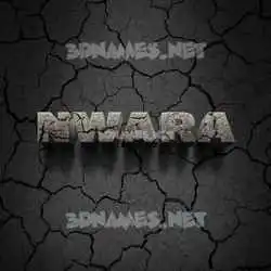 nwara in Cracked Stone style - 3D name wallpaper