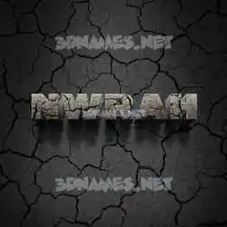 nwrah in Cracked Stone style - 3D name wallpaper