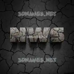 nws in Cracked Stone style - 3D name wallpaper