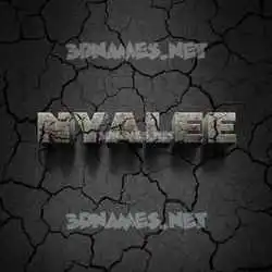 nyalee in Cracked Stone style - 3D name wallpaper