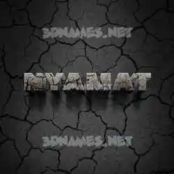 nyamat in Cracked Stone style - 3D name wallpaper