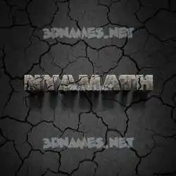 nyamath in Cracked Stone style - 3D name wallpaper