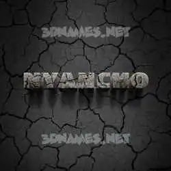nyancho in Cracked Stone style - 3D name wallpaper