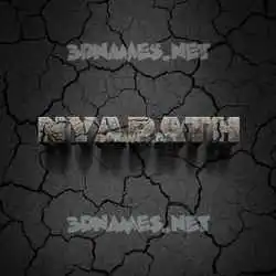 nyapath in Cracked Stone style - 3D name wallpaper
