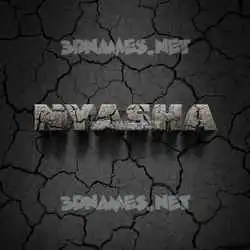 nyasha in Cracked Stone style - 3D name wallpaper