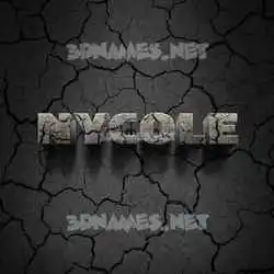 nycole in Cracked Stone style - 3D name wallpaper