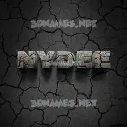 nydee in Cracked Stone style - 3D name wallpaper