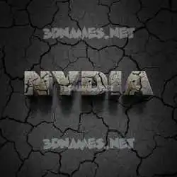 nydia in Cracked Stone style - 3D name wallpaper