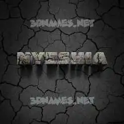 nyeshia in Cracked Stone style - 3D name wallpaper