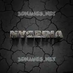 nygeria in Cracked Stone style - 3D name wallpaper