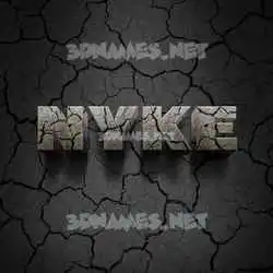 nyke in Cracked Stone style - 3D name wallpaper