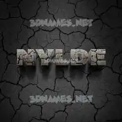 nylde in Cracked Stone style - 3D name wallpaper