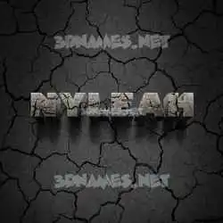 nyleah in Cracked Stone style - 3D name wallpaper