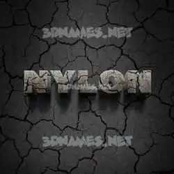 nylon in Cracked Stone style - 3D name wallpaper