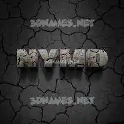 nymd in Cracked Stone style - 3D name wallpaper