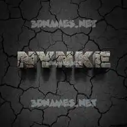nynke in Cracked Stone style - 3D name wallpaper