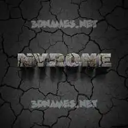 nyrone in Cracked Stone style - 3D name wallpaper