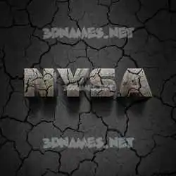 nysa in Cracked Stone style - 3D name wallpaper