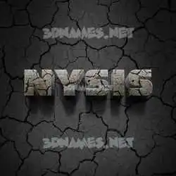 nysis in Cracked Stone style - 3D name wallpaper