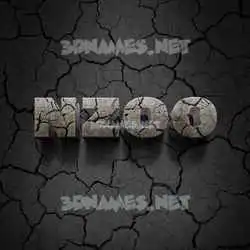 nzoo in Cracked Stone style - 3D name wallpaper