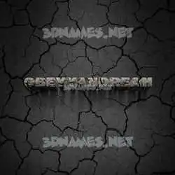 obeyyandreah in Cracked Stone style - 3D name wallpaper