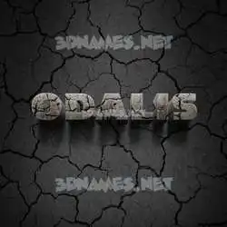 odalis in Cracked Stone style - 3D name wallpaper
