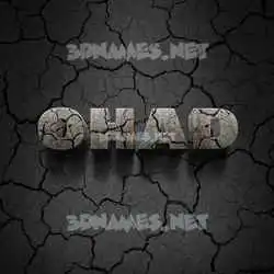 ohad in Cracked Stone style - 3D name wallpaper