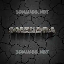 omendra in Cracked Stone style - 3D name wallpaper