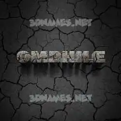omphile in Cracked Stone style - 3D name wallpaper