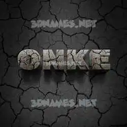 onke in Cracked Stone style - 3D name wallpaper