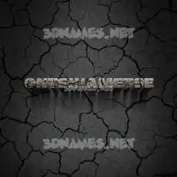 ontshiametse in Cracked Stone style - 3D name wallpaper