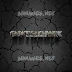 optronix in Cracked Stone style - 3D name wallpaper