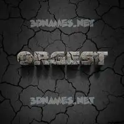 orgest in Cracked Stone style - 3D name wallpaper