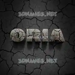 oria in Cracked Stone style - 3D name wallpaper