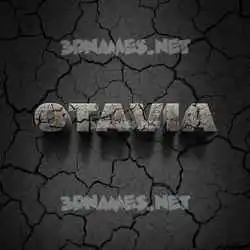 otavia in Cracked Stone style - 3D name wallpaper