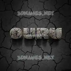 ouru in Cracked Stone style - 3D name wallpaper