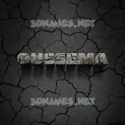 oussema in Cracked Stone style - 3D name wallpaper
