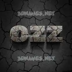 ozz in Cracked Stone style - 3D name wallpaper