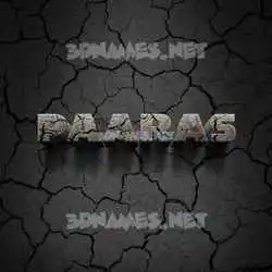 paaras in Cracked Stone style - 3D name wallpaper