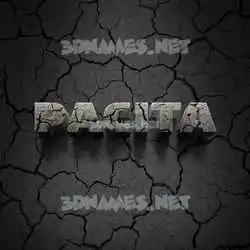 pacita in Cracked Stone style - 3D name wallpaper
